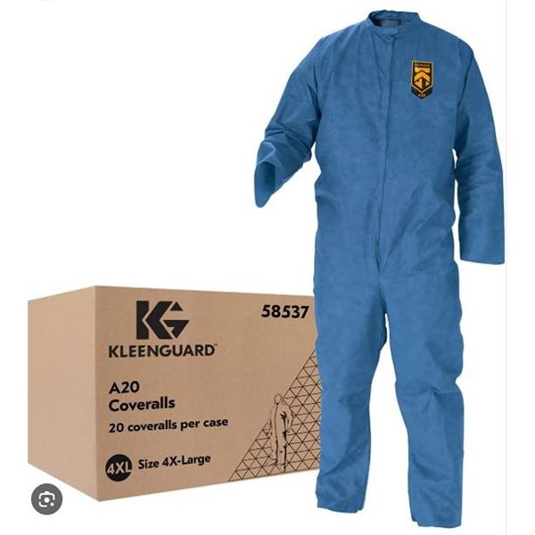 KleenGuard A20 Denim Blue Coveralls, 24 Pack