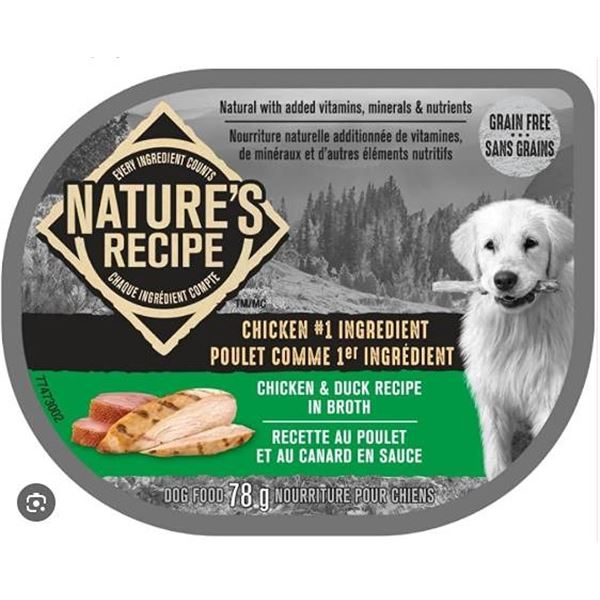 Nature's Recipe Chicken & Duck Dog Food 12 x 78g