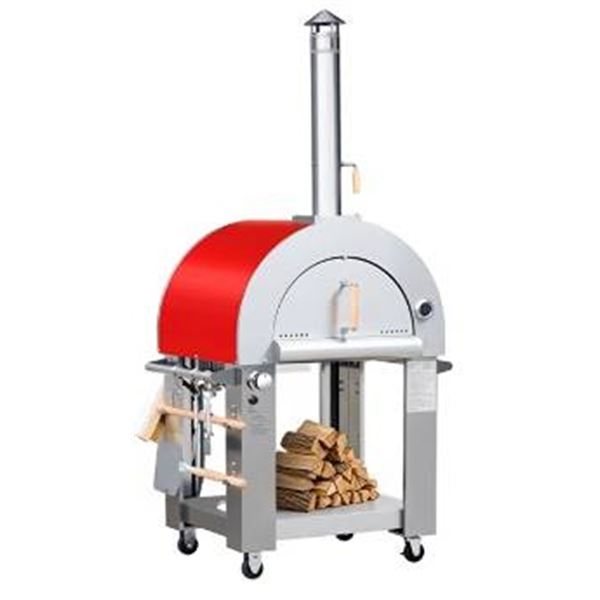MB Chef Wood Fired Pizza Oven, Red