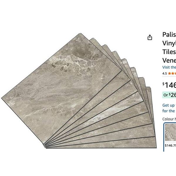 Palisade 25.6 in. x 14.8 in. Interlocking Vinyl Waterproof Wall/Backsplash Tiles for Kitchen or Bath