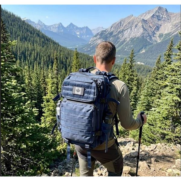 Blue Tactical Backpack with Patch