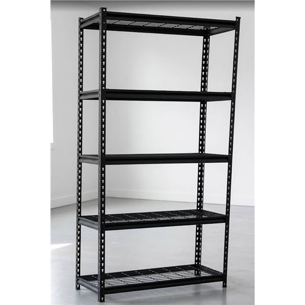 Gold 5-Tier Metal Shelf 36x18x72 in