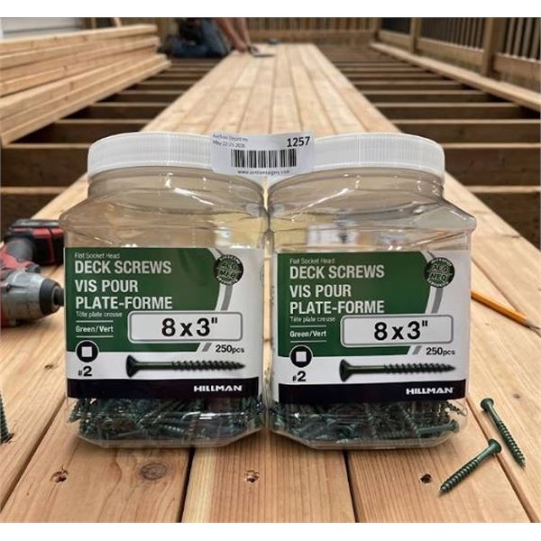 Hillman 8x3 in Deck Screws Set, 500 pcs