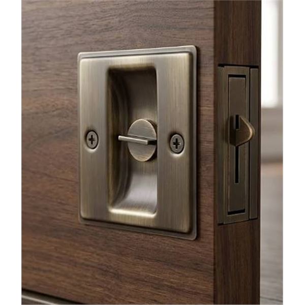 Prime-Line N7239 Pocket Door Lock, Satin