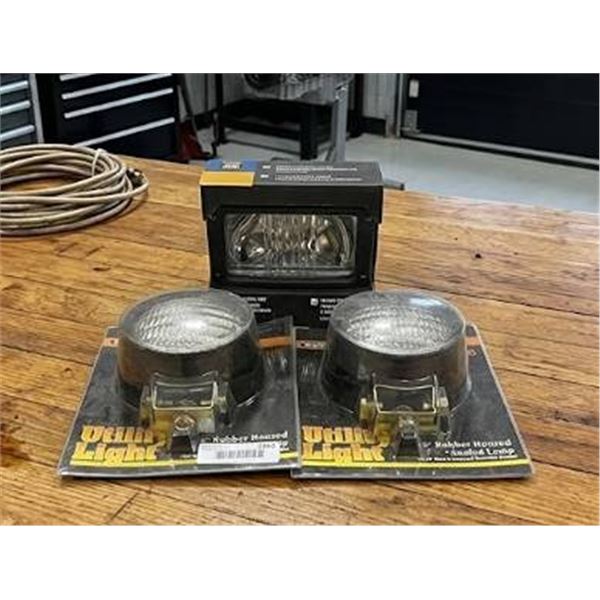 Utility Lights and Halogen Spot Lamp Lot