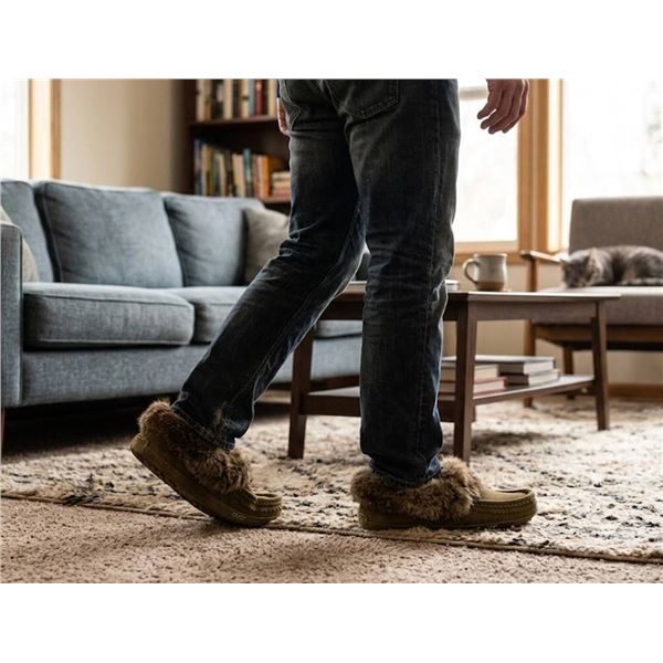 Laurentian Chief Army Suede Slippers 12