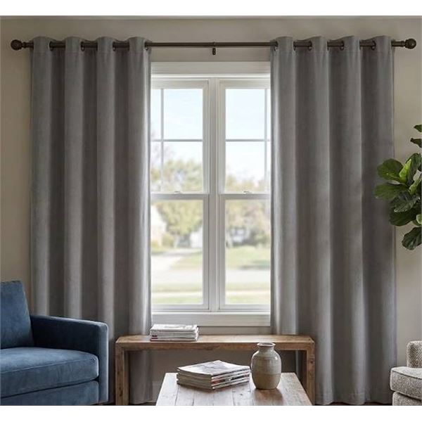 White Textured Curtain Panels