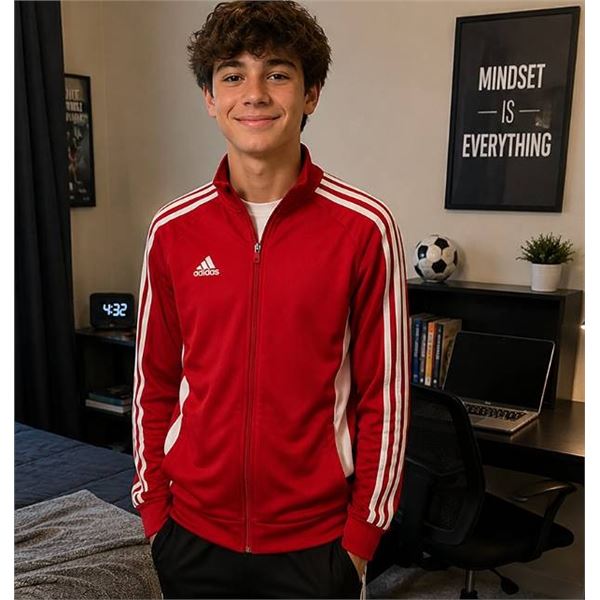 Adidas Red Track Jacket Size L