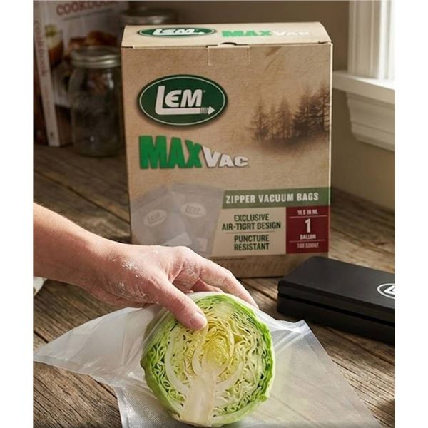 LEM MaxVac Zipper Vacuum Bags, 1 Gallon