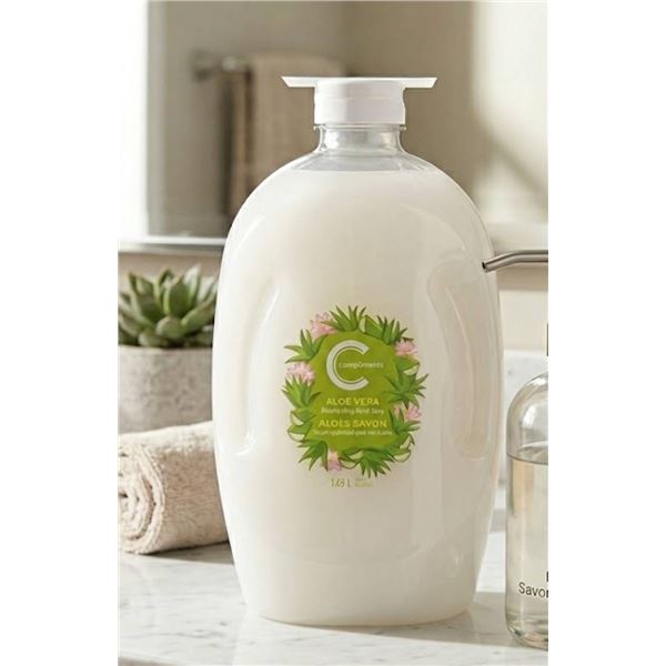 Compliments Aloe Vera Hand Soap, Lot of 3 x 1.65L