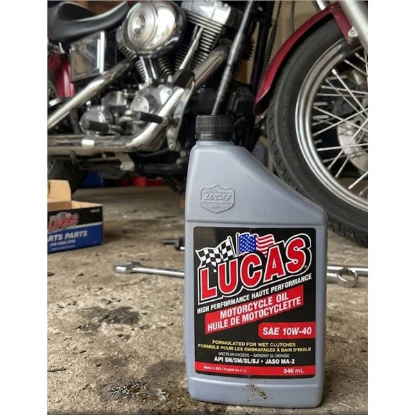 Lucas SAE 10W-40 Motorcycle Oil 946mL