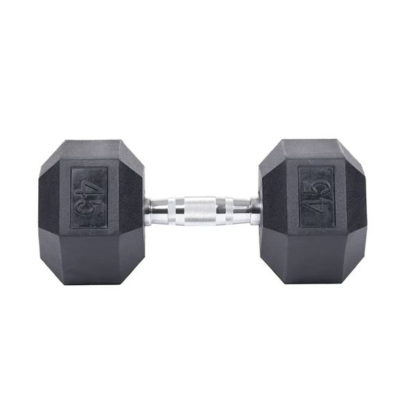Orion 45 lb Rubber Hex Dumbbell