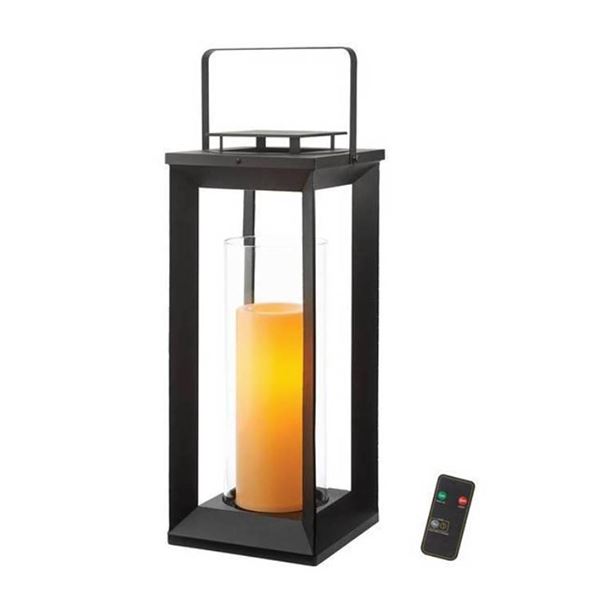 Indoor/Outdoor Pillar Candle Lamp with Remote Control by TPX Brands