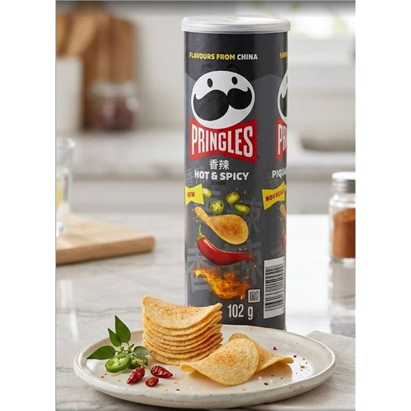 Pringles Hot & Spicy 12 x 102g Canisters