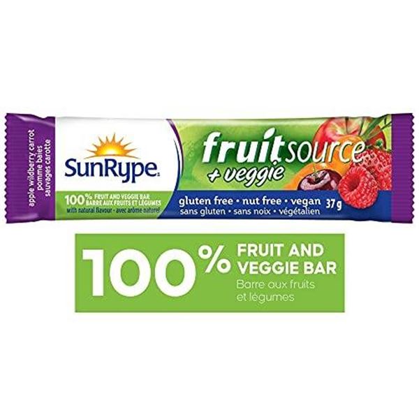 SunRype FruitSource Fruit and Veggie Bars, 2 x 555g (15 x 37g)