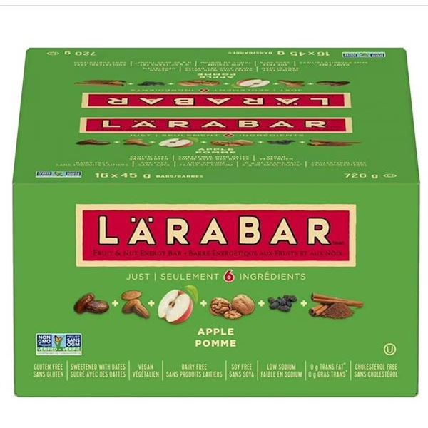 Larabar Apple 16-Pack Bars, 2 Boxes