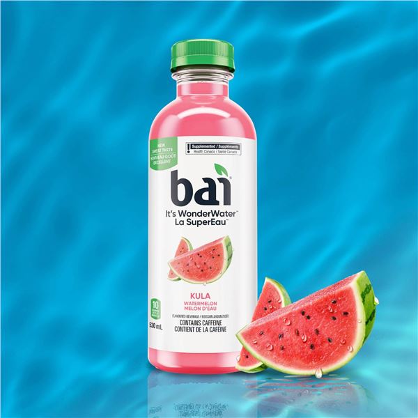 Bai Kula Watermelon 530ml Bottles, 12 Pack