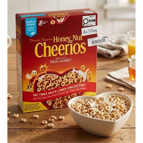 Honey Nut Cheerios Cereal 1.51 kg 2-Pack
