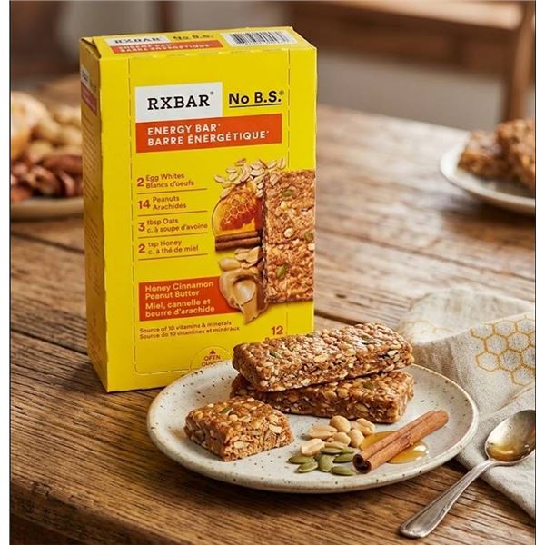 RXBAR Honey Cinnamon Peanut Butter Bars, 12ct