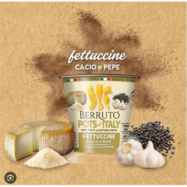 Berruto Pasta Cup Italian Fettuccine