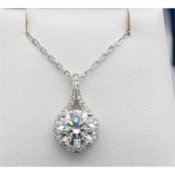 $2,245.00 - 3.00 CT GRA CERTIFIED ROUND BRILLIANT CUT MOISSANITE STONE VVS D COLOR WITH THE 24 ROUND