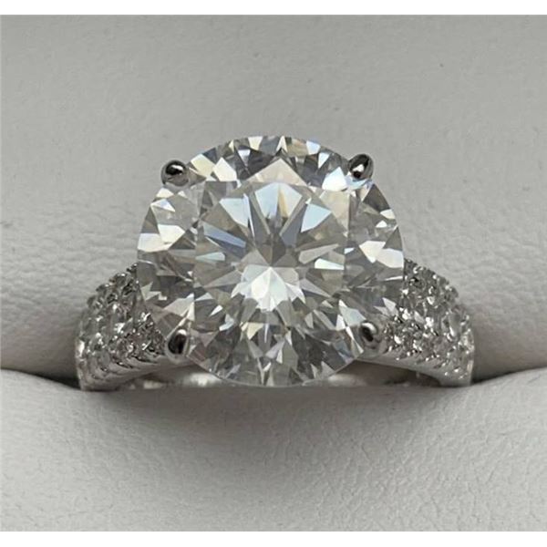 $4,975.00-10.00 CT GRA CERTIFIED ROUND BRILLIANT CUT MOISSANITE STONE VVS D COLOR WITH 10 GRADUATING