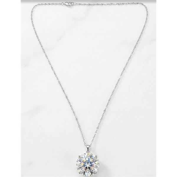 $7,560.00-20.00 CT GRA CERTIFIED ROUND BRILLIANT CUT MOISSANITE STONE VVS D COLOR SET IN 6 CLAW HEAD