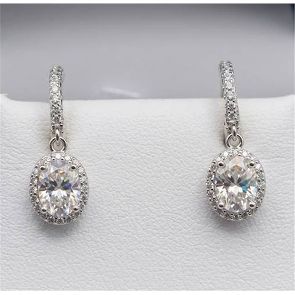 $1,375.00-2.00 CT GRA CERTIFIED OVAL CUT MOISSANITE STONES VVS D COLOR WITH 60 ROUND BRILLIANT CUT C