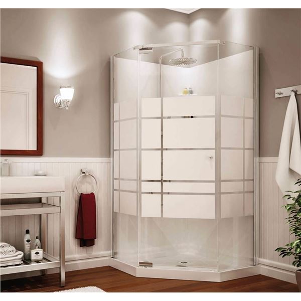 MAAX Begonia 36" Shower Kit, Chrome/White