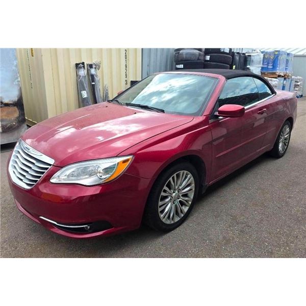 2012 Chrysler 200 Convertible Red -ESTATE VEHICLE