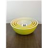 Image 1 : Vintage Pyrex Yellow Nesting Mixing Bowl Set (4)