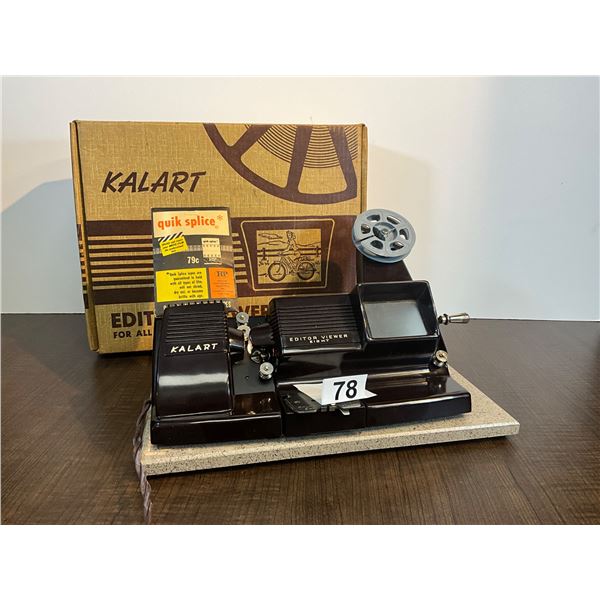 Kalart 8mm Movie Film Editor & Viewer with Original Box