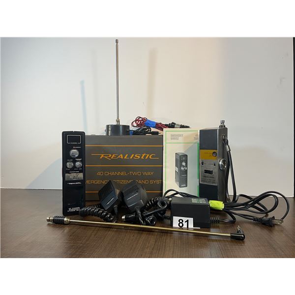 Realistic Citizens Band (CB) Radio Collection with Accessories