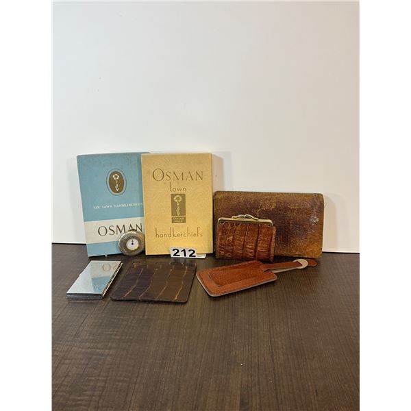 Gentleman’s Accessories Group Including Osman Lawn Handkerchiefs