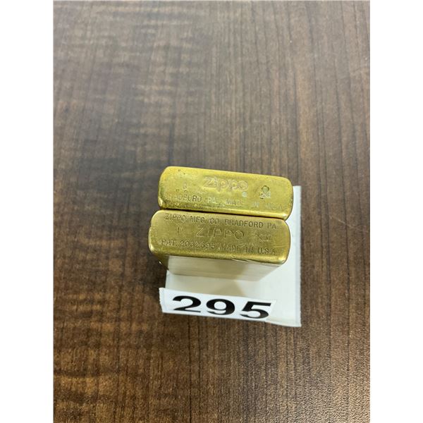 Zippo Brass Windproof Lighters, Two