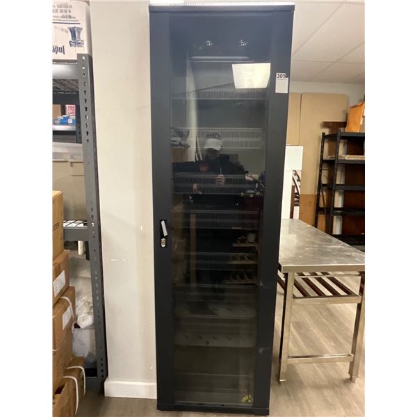 Locking 19-Inch Server Network Rack Cabinet with Glass Door