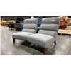 Image 1 : PAIR OF GREY MODERN ARMLESS ACCENT CHAIRS