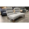 Image 2 : PAIR OF GREY MODERN ARMLESS ACCENT CHAIRS