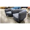 Image 1 : PAIR OF BLUE MODERN TUB CHAIRS
