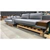 Image 3 : GREY UPHOLSTERED 2 PIECE SECTIONAL WITH CHROME LEGS