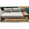 Image 4 : GREY UPHOLSTERED 2 PIECE SECTIONAL WITH CHROME LEGS