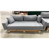 Image 5 : GREY UPHOLSTERED 2 PIECE SECTIONAL WITH CHROME LEGS