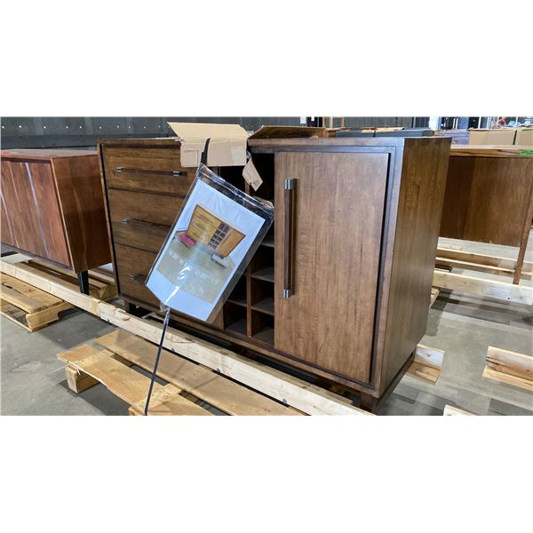 RUSTIC DARK WOOD HUTCH