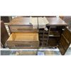 Image 4 : RUSTIC DARK WOOD HUTCH