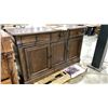 Image 2 : LEGACY CLASSIC 3 DOOR 3 DRAWER DARK WOOD CONTEMPORARY SIDEBOARD BUFFET