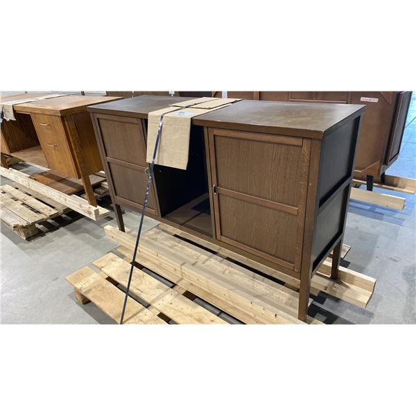 DARK WOOD 2 DOOR CREDENZA