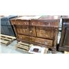 Image 1 : ANTIQUE 2 DOOR 4 DRAWER DARK WOOD CONTEMPORARY SIDEBOARD BUFFET