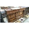 Image 2 : ANTIQUE 2 DOOR 4 DRAWER DARK WOOD CONTEMPORARY SIDEBOARD BUFFET