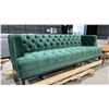 Image 1 : FOREST GREEN COUCH WITH BLACK/GOLD LEGS