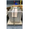 Image 5 : RETRO STYLE STRIPED COUCH WITH SET OF 2 MATCHING ARMCHAIRS